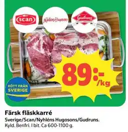 Coop Färsk fläskkarré erbjuda