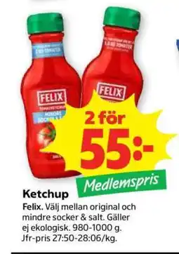 Stora Coop Ketchup erbjuda