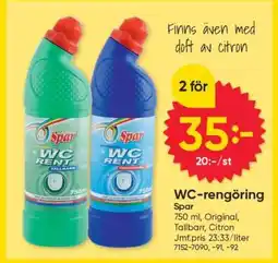DollarStore WC-RENGÖRING erbjuda