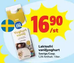Stora Coop LAKTOSFRI VANILJYOGHURT erbjuda