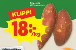 Stora Coop Sötpotatis erbjuda