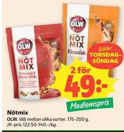 Coop Nötmix erbjuda