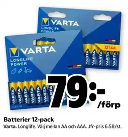 Coop Batterier 12-pack erbjuda