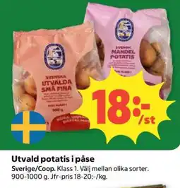 Coop UTVALD POTATIS I PÅSE erbjuda