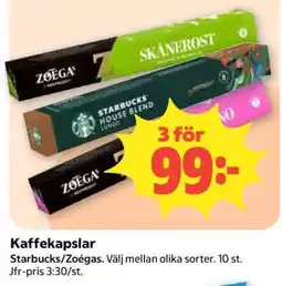 Coop KAFFEKAPSLAR erbjuda