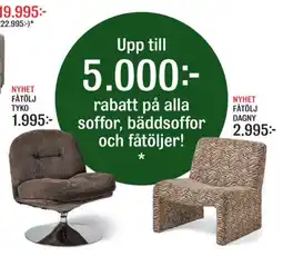 Mio Alla soffor, bäddsoffor och fåtöljer erbjuda