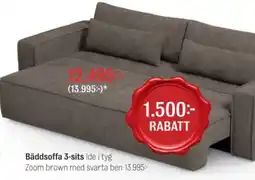 Mio Bäddsoffa 3-sits erbjuda