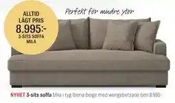 Mio NYHET 3-sits soffa Mila erbjuda