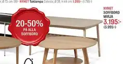 Mio SOFFBORD MIRJA erbjuda