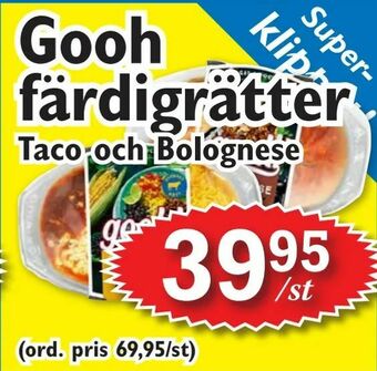 T-jarlen Gooh färdigrätter erbjuda