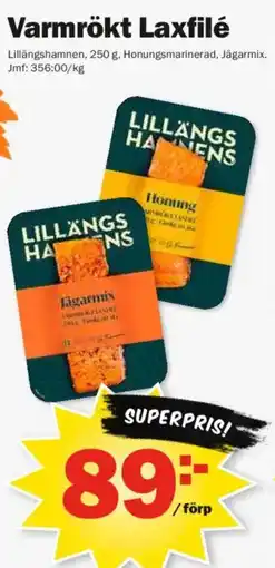 Pekås Lillängshamnens varmrökt laxfilé erbjuda