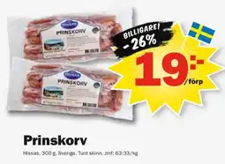 Pekås Prinskorv erbjuda