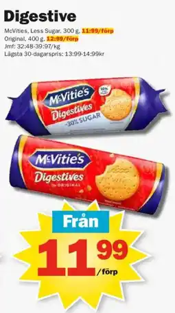 Pekås McVities Digestive erbjuda