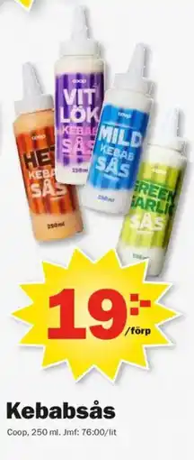 Pekås Coop Kebabsås erbjuda