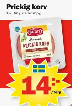 Pekås Scan prickig korv erbjuda