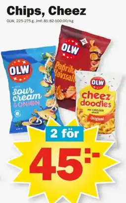 Pekås Olw chips cheez erbjuda