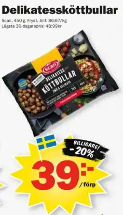 Pekås Scan delikatess köttbullar erbjuda