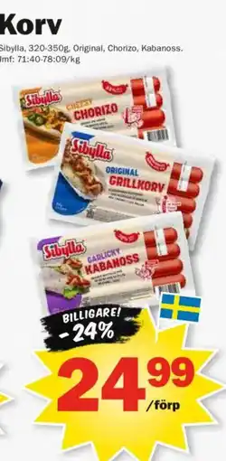 Pekås Sibylla korv erbjuda
