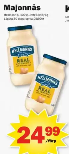 Pekås Hellmann's majonnäs erbjuda