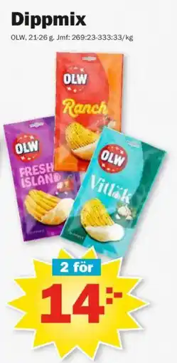 Pekås Olw dippmix erbjuda