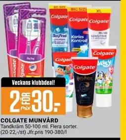 ÖoB Colgate munvård erbjuda