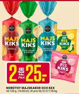 ÖoB Nordthy majskakor och kex erbjuda