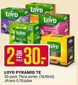 ÖoB Loyd pyramid te erbjuda