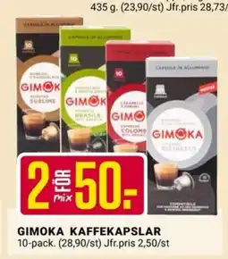 ÖoB Gimoka kaffekapslar erbjuda