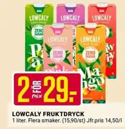 ÖoB Lowcaly fruktdryck erbjuda