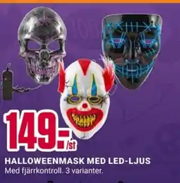 ÖoB Halloweenmask med led-ljus erbjuda