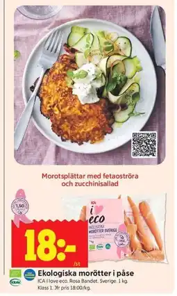 ICA Kvantum Ekologiska morötter i påse erbjuda