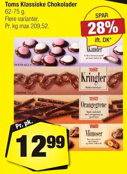 Calle Toms klassiske chokolader erbjuda