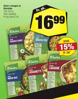 Calle Knorr lasagne el. risretter erbjuda