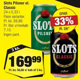 Calle Slots Pilsner el. Classic erbjuda