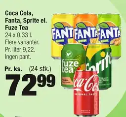 Calle Coca Cola, Fanta, Sprite el. Fuze Tea erbjuda