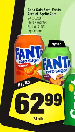 Calle Coca Cola Zero, Fanta Zero el. Sprite Zero erbjuda