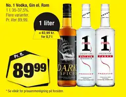 Calle No. 1 Vodka Gin el. Rom erbjuda
