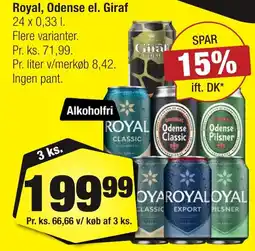 Calle Royal Odense el. Giraf erbjuda