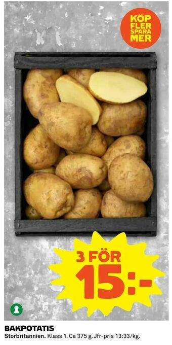 Coop Extra Bakpotatis erbjuda