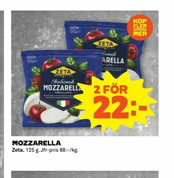 Coop Extra Mozzarella erbjuda