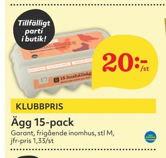 Hemköp Ägg 15-pack erbjuda