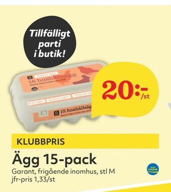 Hemköp Ägg 15-pack erbjuda