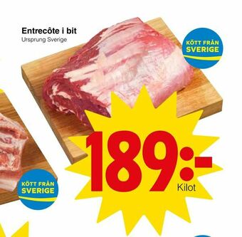 Matöppet Entrecôte i bit erbjuda