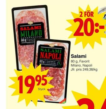 Matöppet Salami erbjuda