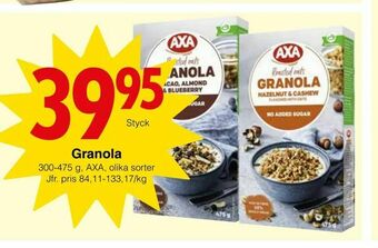 Matöppet Granola erbjuda