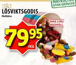 Matvärlden Tensta LÖSVIKTSGODIS erbjuda