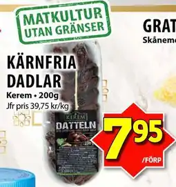 Matvärlden Tensta KÄRNFRIA DADLAR erbjuda