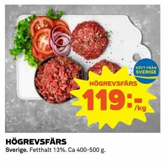 Coop Högrevsfärs erbjuda