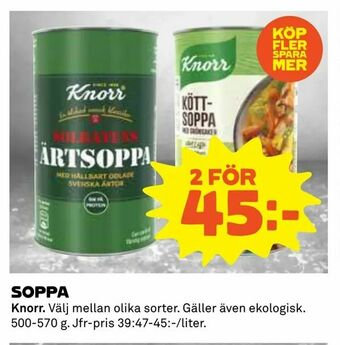 Coop Soppa erbjuda