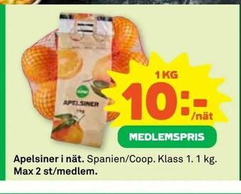 Coop Apelsiner i nät erbjuda